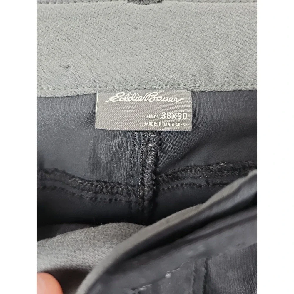 Eddie Bauer Convertible Tech Pants Mens 38x29 Black Stretch Outdoors Hiking Camp